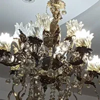 لوستر ۱۲ شاخه ، رنگ آنتیک