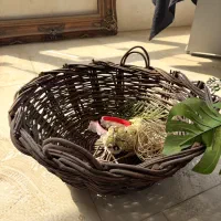 فروش ۴عدد سبد دکوراتیو چوبی و حصیری بزرگ