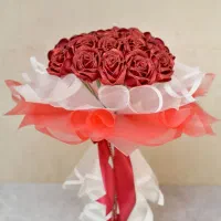 گل رز روبانی / گل روبانی / رز جاودان/دسته گل