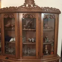 ویترینی ۲تیکه چوب گردو منبت
