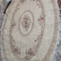 فرش بیضی رنگ کرم|فرش|ابهر, |دیوار