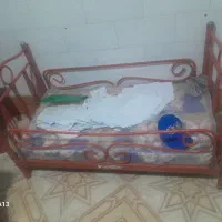 تخت خواب  فلزی بچه با تشک نو