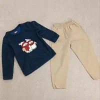 شلوار کتان و بلوز تدی سایز ۴ تا ۶ سال