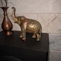 مجسمه فیل برنجی|مجسمه، تندیس، ماکت|قم, نیروگاه|دیوار