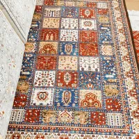 قالی طرح ایرانی|فرش|قم, نخودی|دیوار