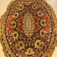 رومیزی مخمل آنتیک قدیمی