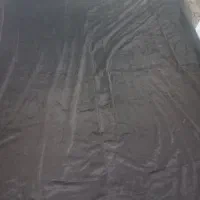 پرده مخمل قهوه ای همراه با راف