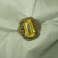 انگشتر سیترین شیر دال