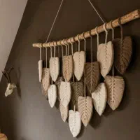 کارهای هنری مکرومه بافی دیوارکوب رانر صندل...
