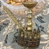 قلیان برنزی هندی قدیمی باکمربندش