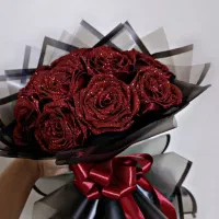 دسته گل ساتنی