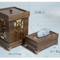 سطل و جا دستمال سطل وجعبه دستمال