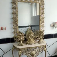 آینه شمعدان طرح برنز درجه یک ومبل راحتی|آینه|نورآباد, |دیوار