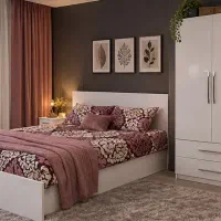 فروش سرویس کامل تخت و کمد و میز آرایش ام دی اف