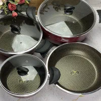 سرویس قابلمه و تابه لانه زنبوری 7 پارچه هلنا