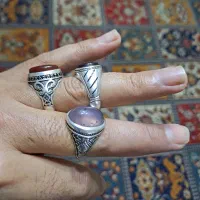 سه عدد انگشتر نقره دست ساز قدیمی بفروش میرسد|جواهرات|اراک, |دیوار