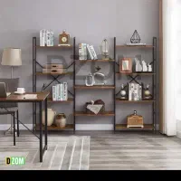کتابخانه مدرن MDF مدل DZom LIB-72T46-150BRN|کتابخانه، شلف، قفسه‌های دیواری|اسلام‌شهر, شهرک احمدیه|دیوار