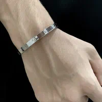 دستبند مردانه کارتیه نقره ای