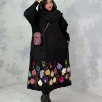 مانتو فوتر تیکه دوزی و گلدوزی