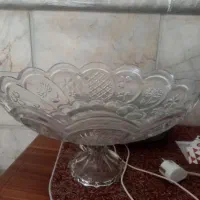 ظرف بلوری میوه خوری بزرگ پایه دار
