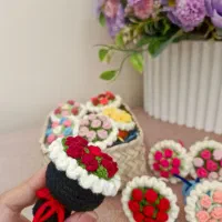 جاکلیدی های دست‌ساز دسته گل