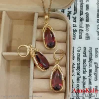 نیم ست و گردنبند نگین قرمز مخصوص یلدا|بدلیجات|مشهد, شیرودی|دیوار