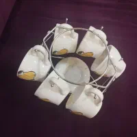 فنجان پذیرایی و تزیینی با هولدر استیل