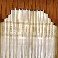 2عدد پرده درب و پنجره با میل پرده ها