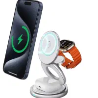 شارژر وایرلس مسافرتی ۳ کاره