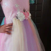 پیراهن مجلسی پرنسسی مدل آبرنگی