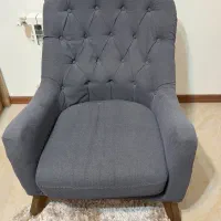 کاناپه تک نفره چستر طوسی