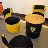 کانتر میز صندلی بشکه ای در حد نو|میز و صندلی غذاخوری|تهران, خاک سفید|دیوار