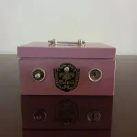 صندوقچه فلزی و قلک رمزدار و موزیکال، ژاپنی، عتیقه