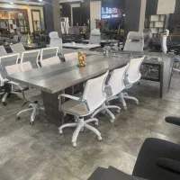 میز صندلی کنفرانس فلزی طرح مدیریت اداری با مبلمان