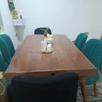میز صندلی غذاخوری چوب روس صفر