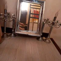 آینه و شمعدان  نو.بدون شکستگی یا خط و خش|آینه|اصفهان, شیخ اشراق|دیوار
