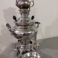 سماور گازی دلنشین همراه باسینی وکاسه