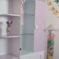 کمد بچه دخترونه وآباژور دخترونه وشیک|اسباب و اثاث بچه|ابهر, |دیوار