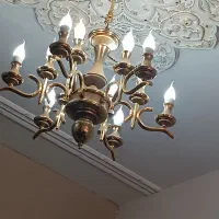 دو عدد لوستر برنجی