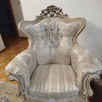 مبلمان سلطنتی ۹ نفره چوب گردو منبت کاری و نهارخوری|مبلمان خانگی و میز عسلی|لاهیجان, شیخ زاهد|دیوار