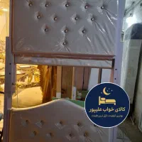 تخت خواب دوطبقه فلزی مدل قلبی کمانی|تخت و سرویس خواب|مشهد, طلاب|دیوار