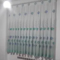 دو عدد پرده  حریر جنس عالی به همراه زیر پرده|پرده، رانر، رومیزی|نظرآباد, رسالت|دیوار