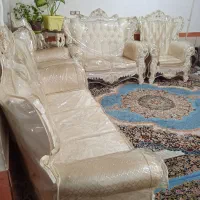 مبل ۷نفره با1عدد میز و 2تاگل میزشیشه ای|مبلمان خانگی و میز عسلی|کوه چنار, |دیوار