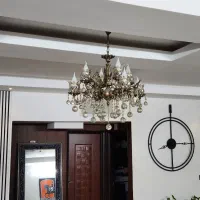 لوستر برنجی انتیک|لوستر و چراغ آویز|مشهد, هنرستان|دیوار