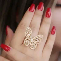 انگشتر پروانه ای طلایی
