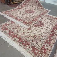 فرش دستباف جفت ۶ تبریز ۳۰ رج گل ابریشم علیا