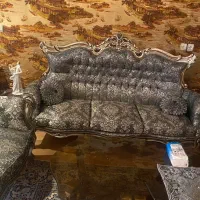 مبل استیل ۸ نفره و میز ناهارخوری ۶ نفره و بوفه