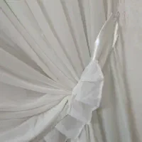 پرده تور طوسی با آویز|پرده، رانر، رومیزی|مشهد, گاز|دیوار