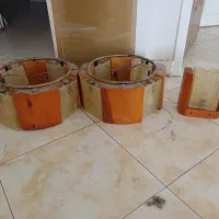 لوستر دکوراتیو چوب و شیشه