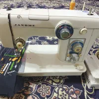 چرخ هفت گلدوزی ژانومه 801 وتعدادی میز چرخ|چرخ خیاطی و ریسندگی|رودان, |دیوار